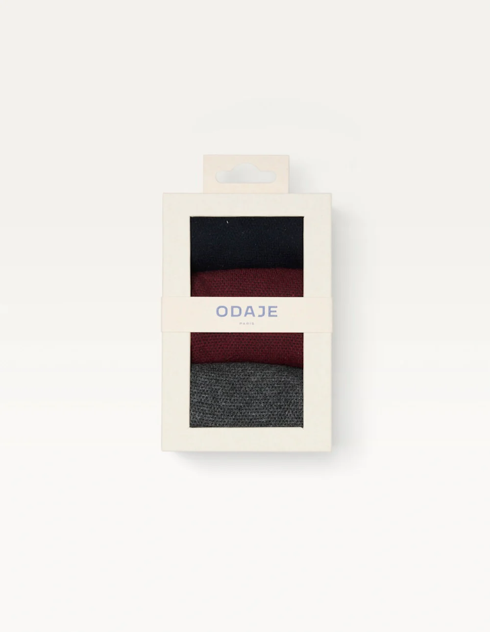 Pack de 3 Chaussettes - New Gaufré marine bordeaux gris - Image 2