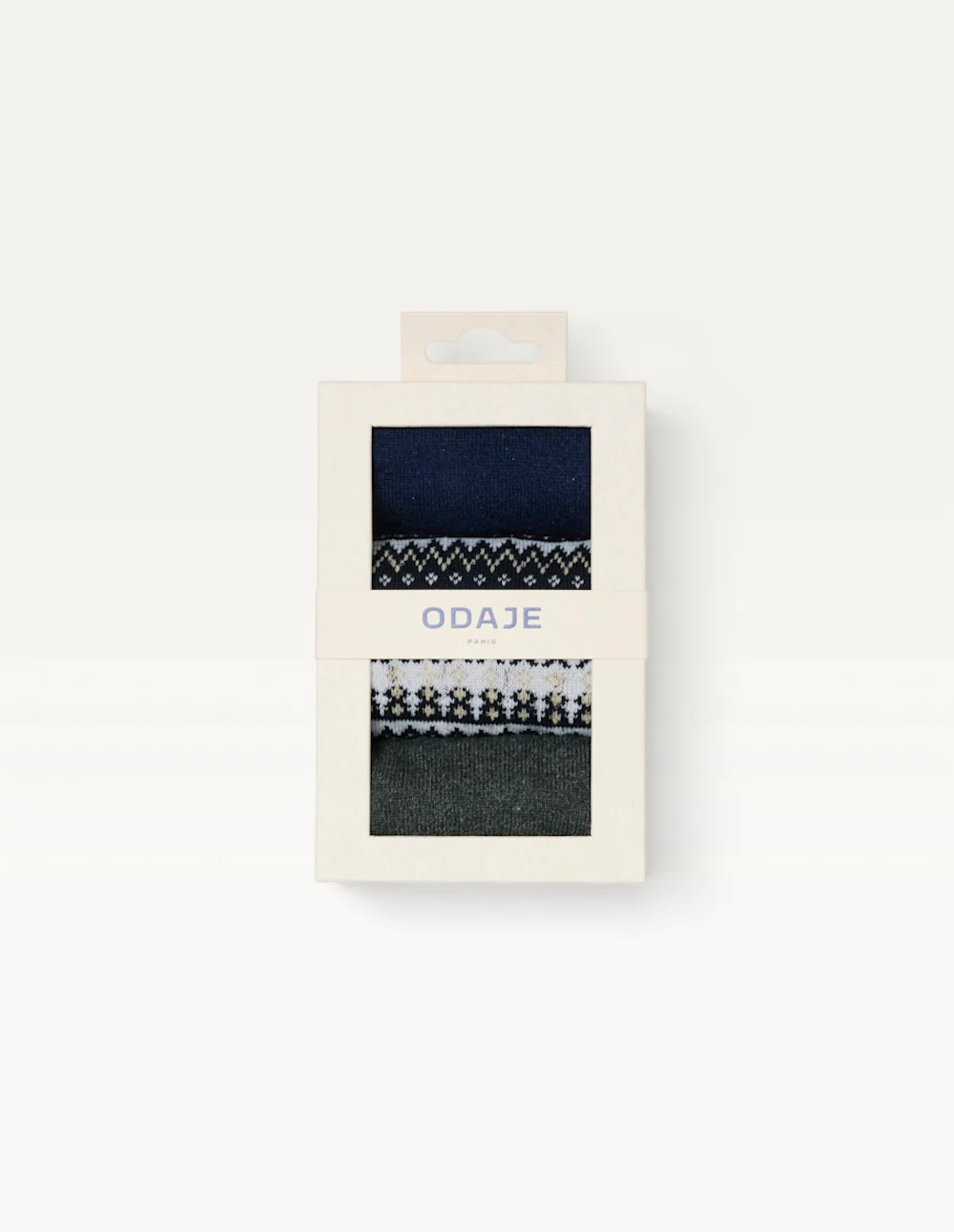 Pack de 3 Chaussettes - Rétro Montagne marine vert - Image 2