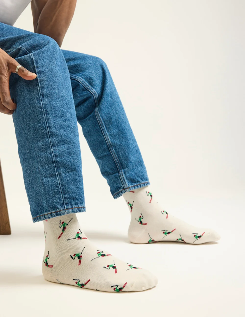 Pack de 3 Chaussettes - Skieur marine vert - Image 3