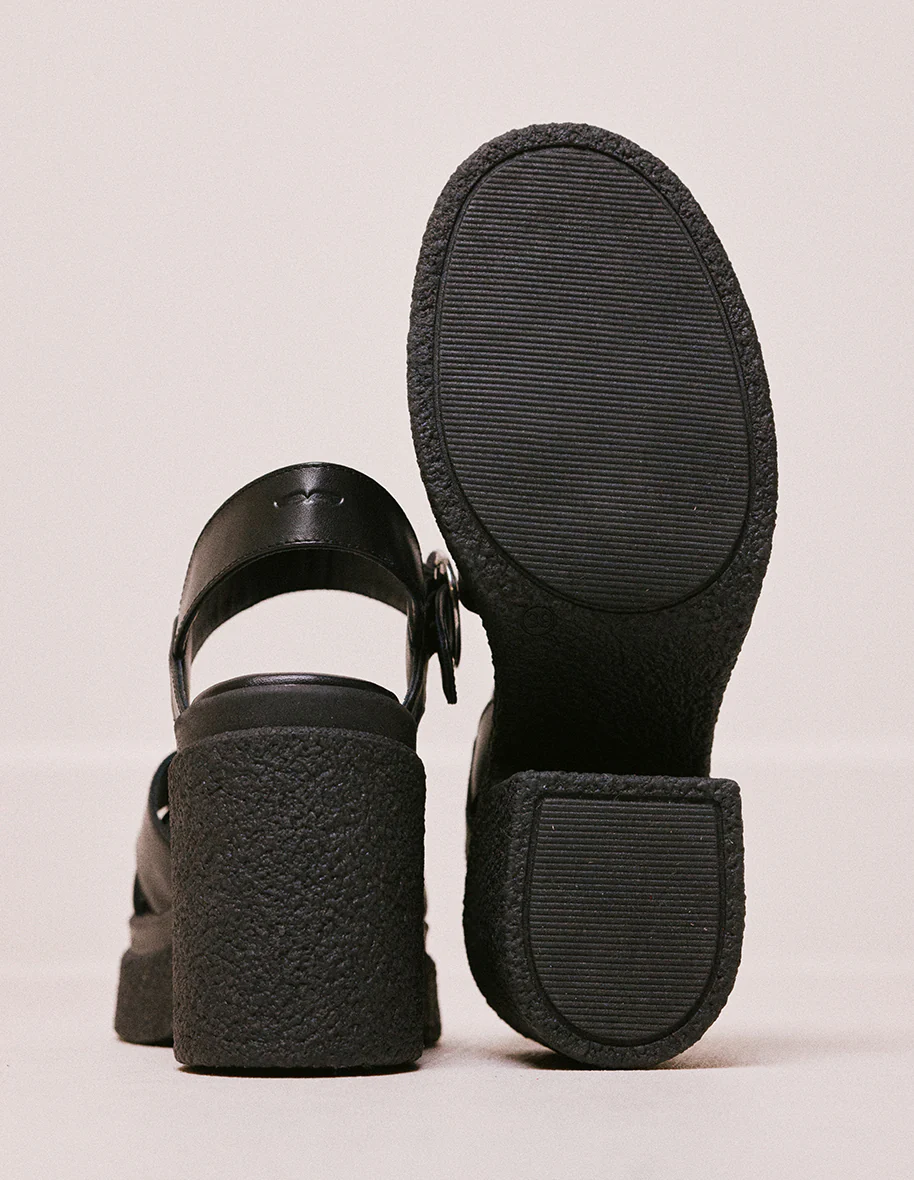 Sandales à talons Sabrina - Cuir noir - Image 6