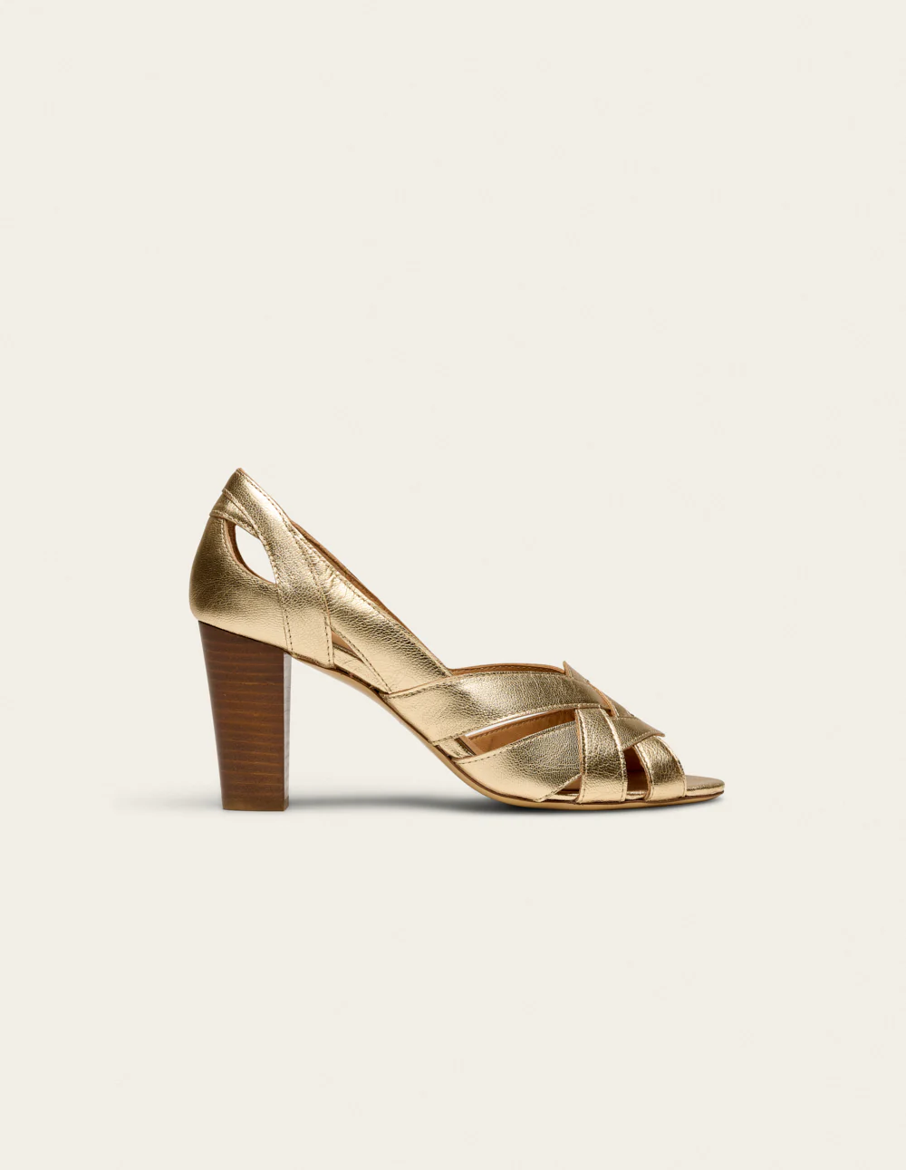 Sandales à talons Clémentine H - Cuir doré