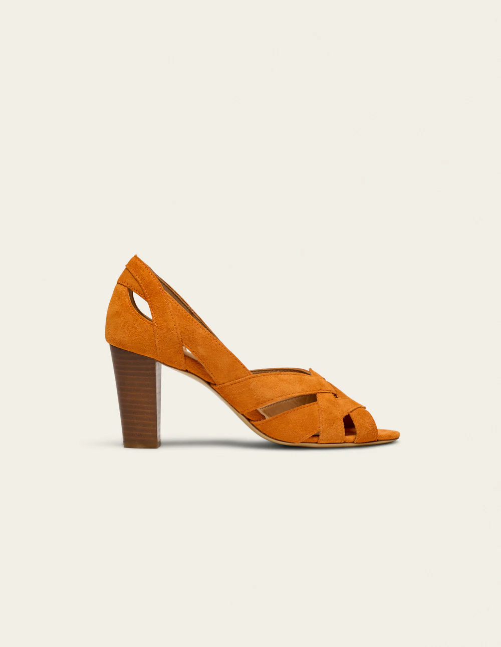 Sandales à talons Clémentine H - Suède orange