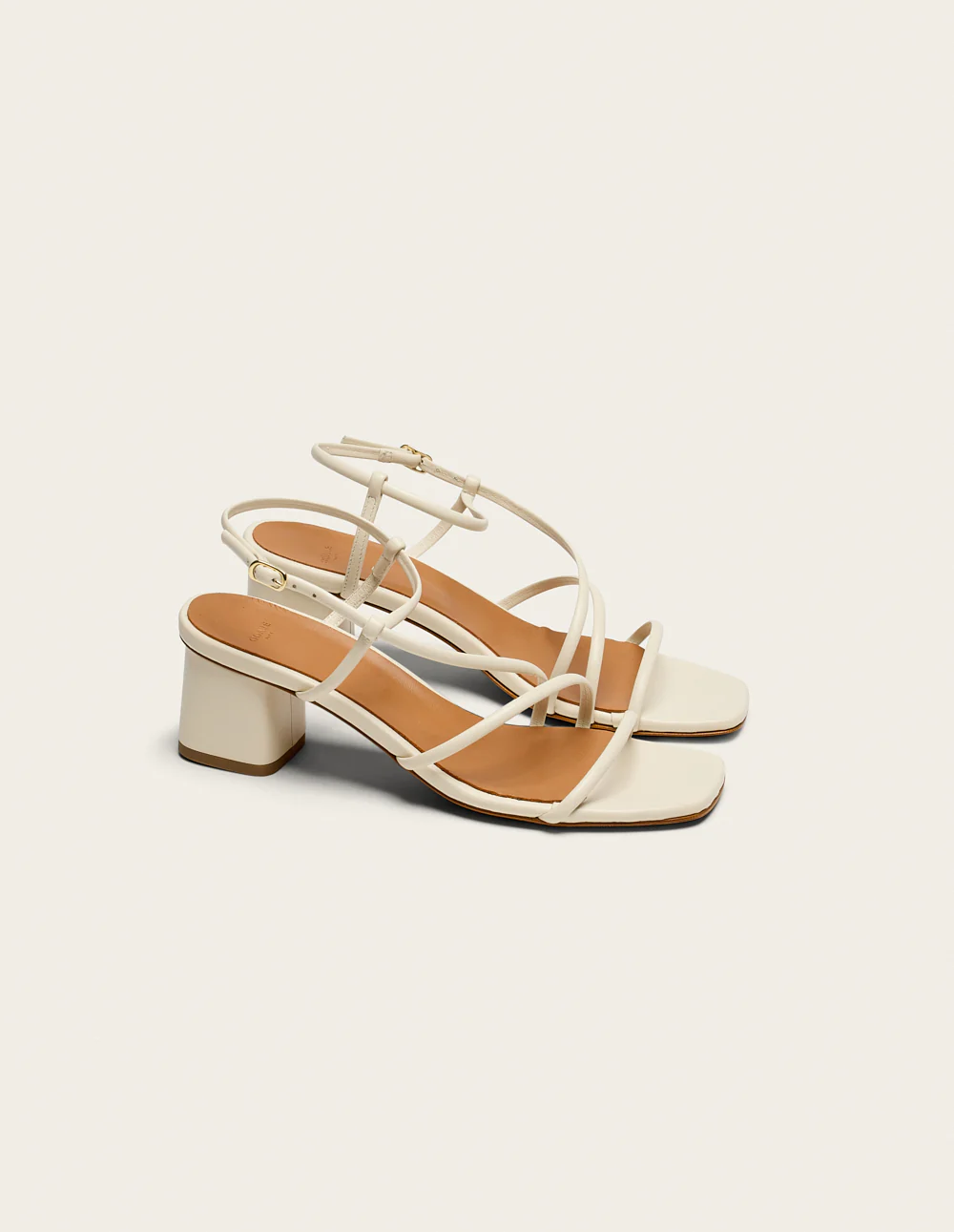 Sandales à talons Cola - Cuir écru - Image 3