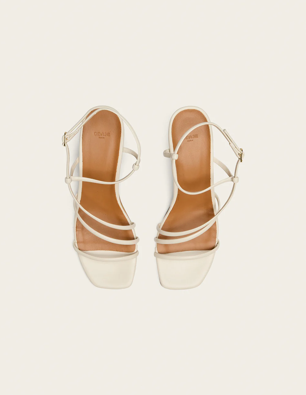 Sandales à talons Cola - Cuir écru - Image 5