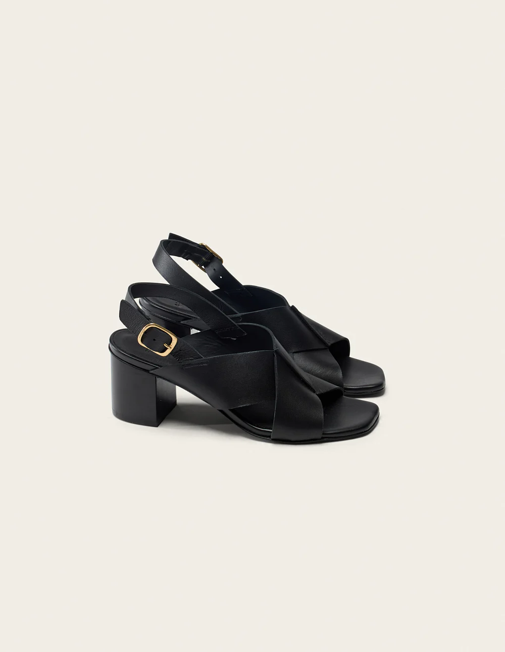 Sandales à talons Dea - Cuir noir - Image 3