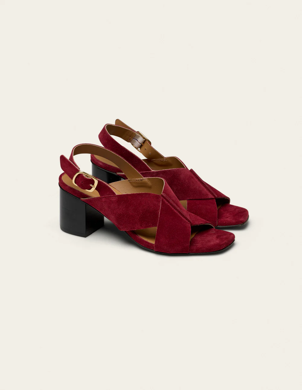 Sandales à talons Dea - Suède pourpre - Image 3