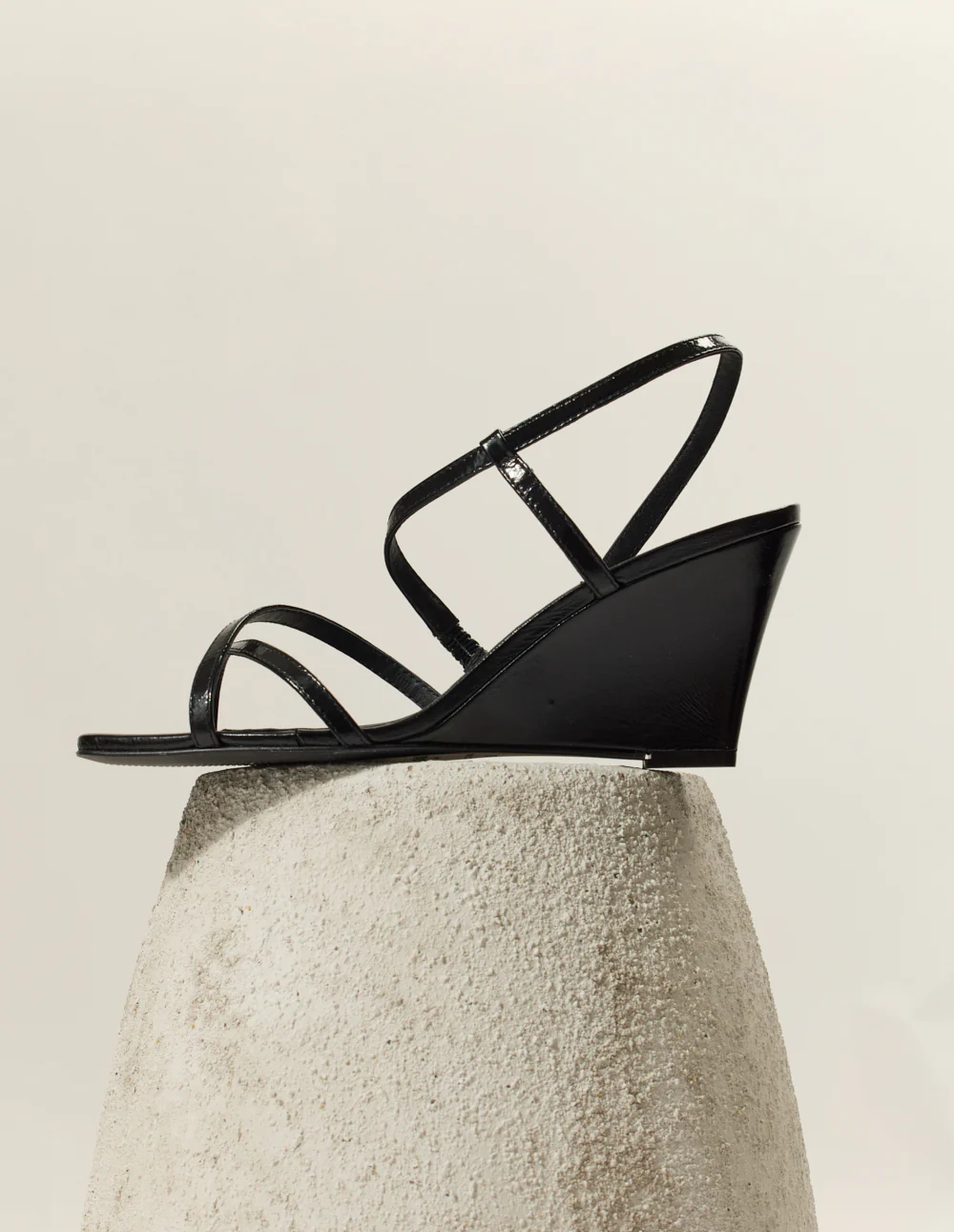 Sandales à talons Hono - Cuir plissé noir - Image 5