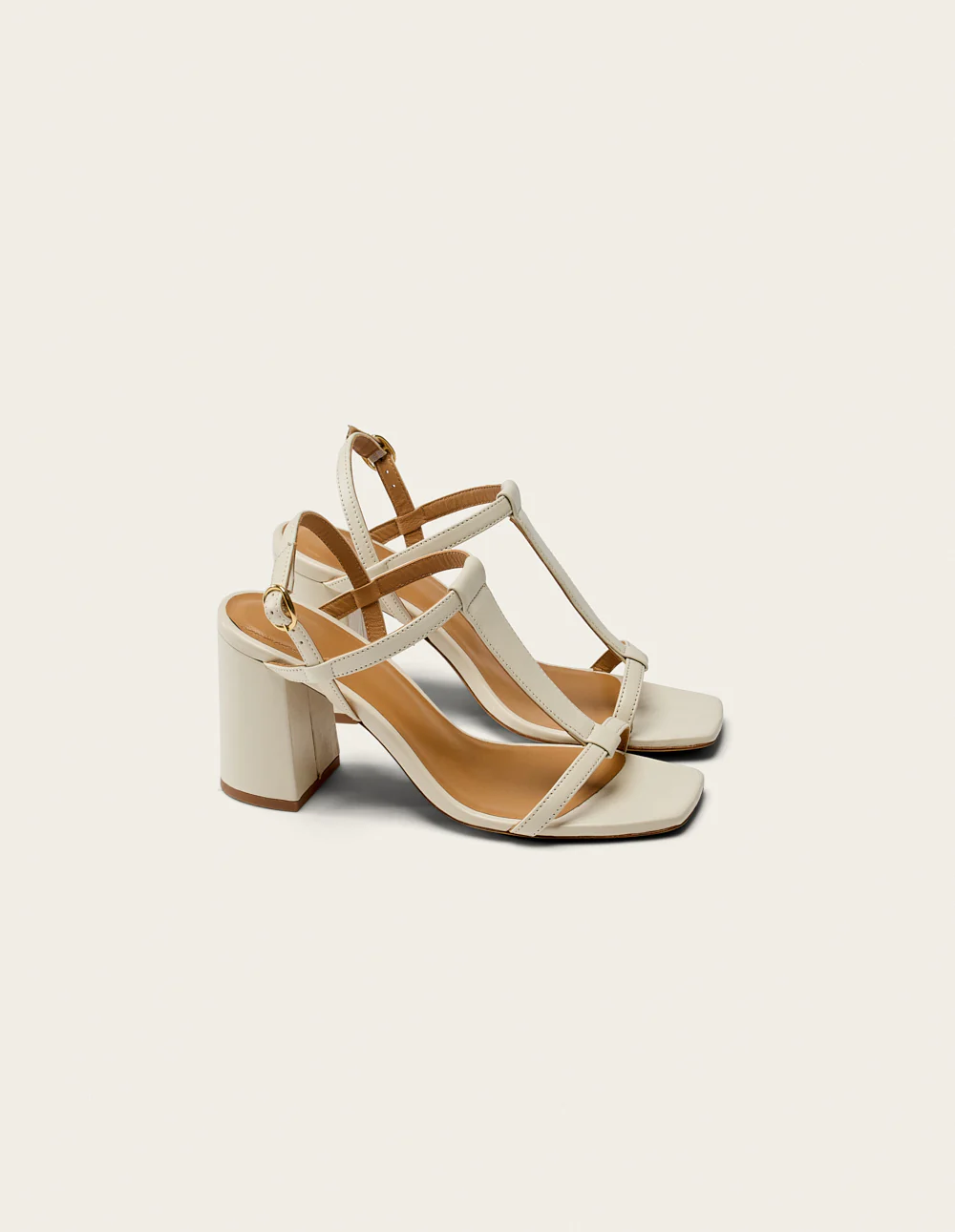 Sandales à talons Joy - Cuir écru - Image 3