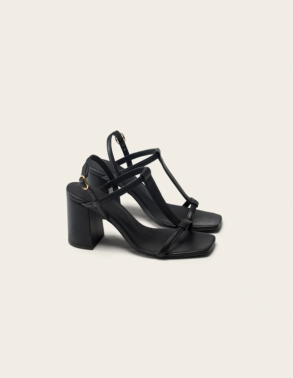 Sandales à talons Joy - Cuir noir - Image 3