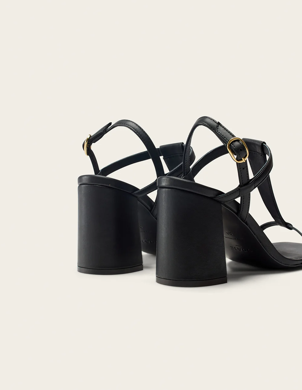 Sandales à talons Joy - Cuir noir - Image 4