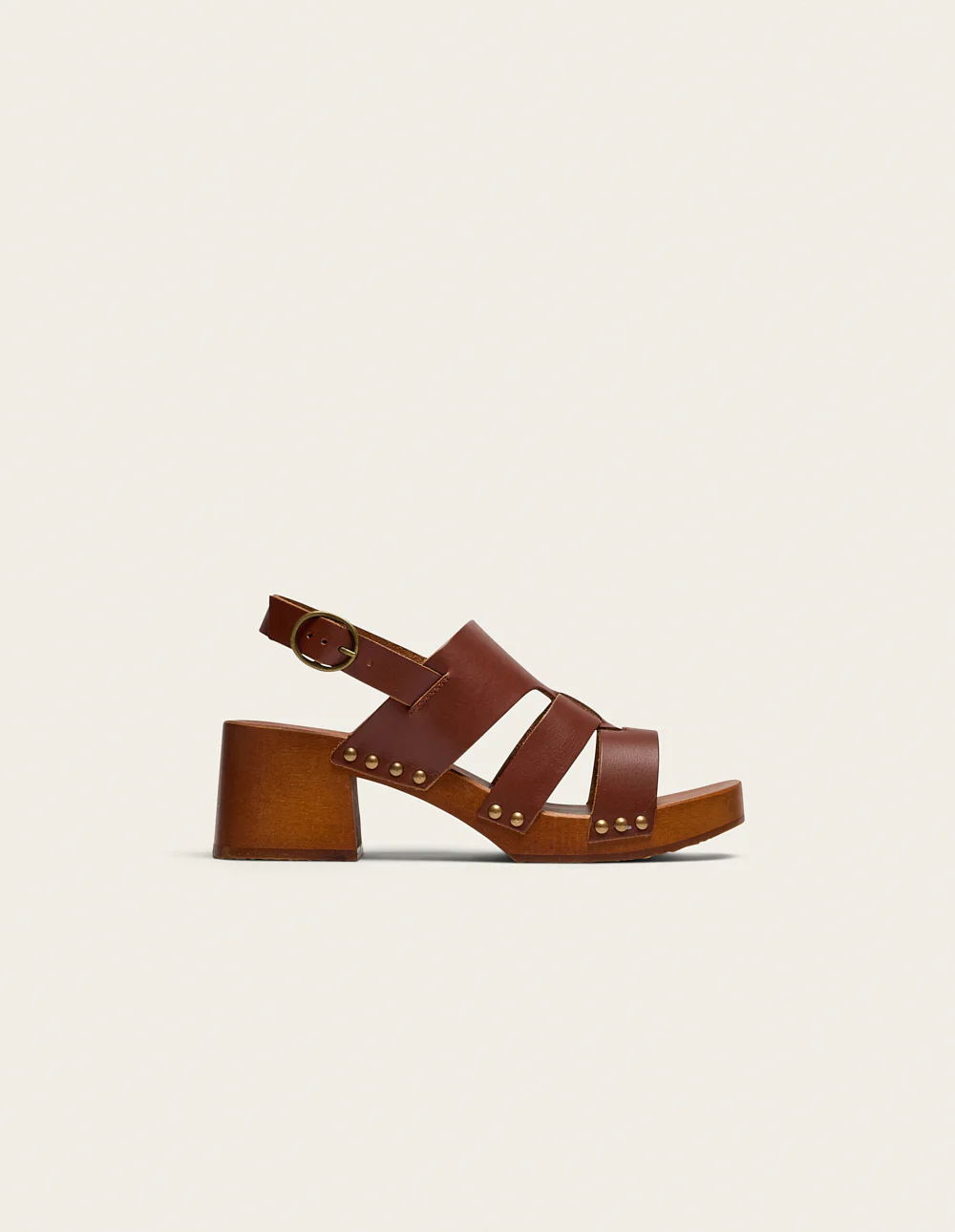 Sandales Ă talons Opunti - Cuir acajou - Image 2