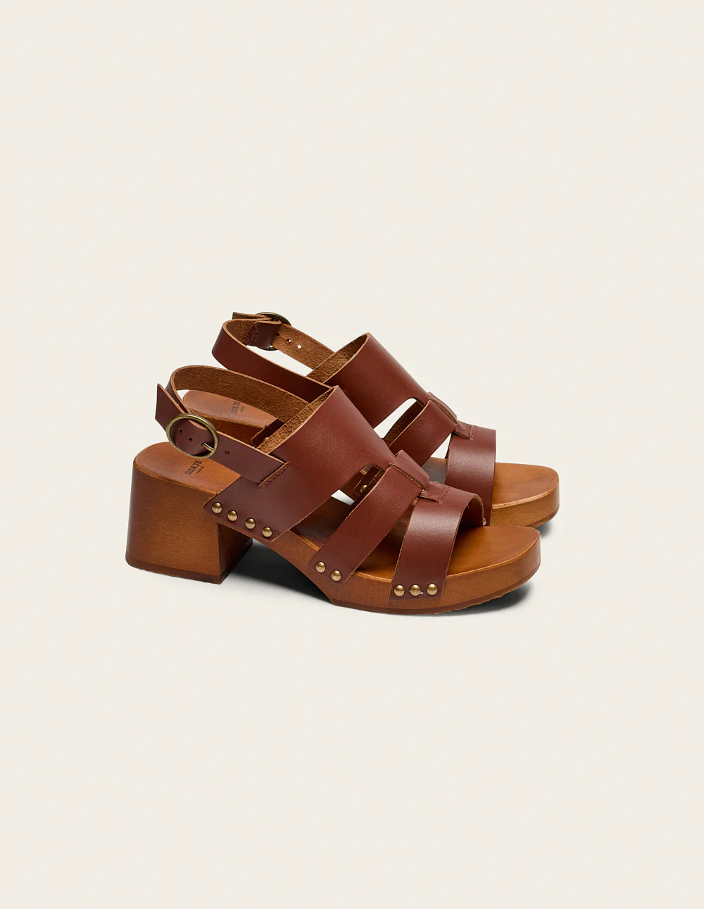 Sandales Ă talons Opunti - Cuir acajou - Image 3