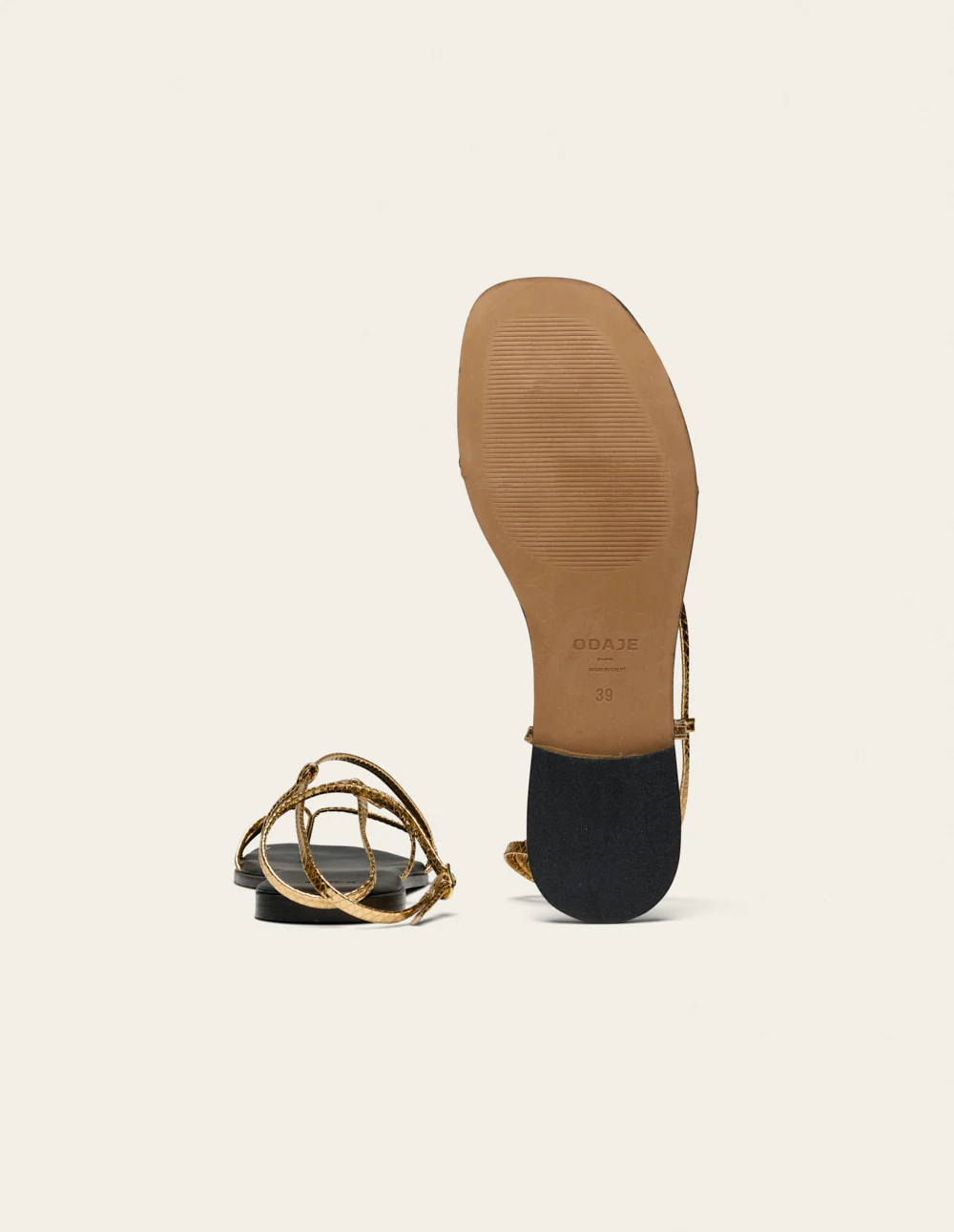 Sandales Bayli - Cuir python doré - Image 5