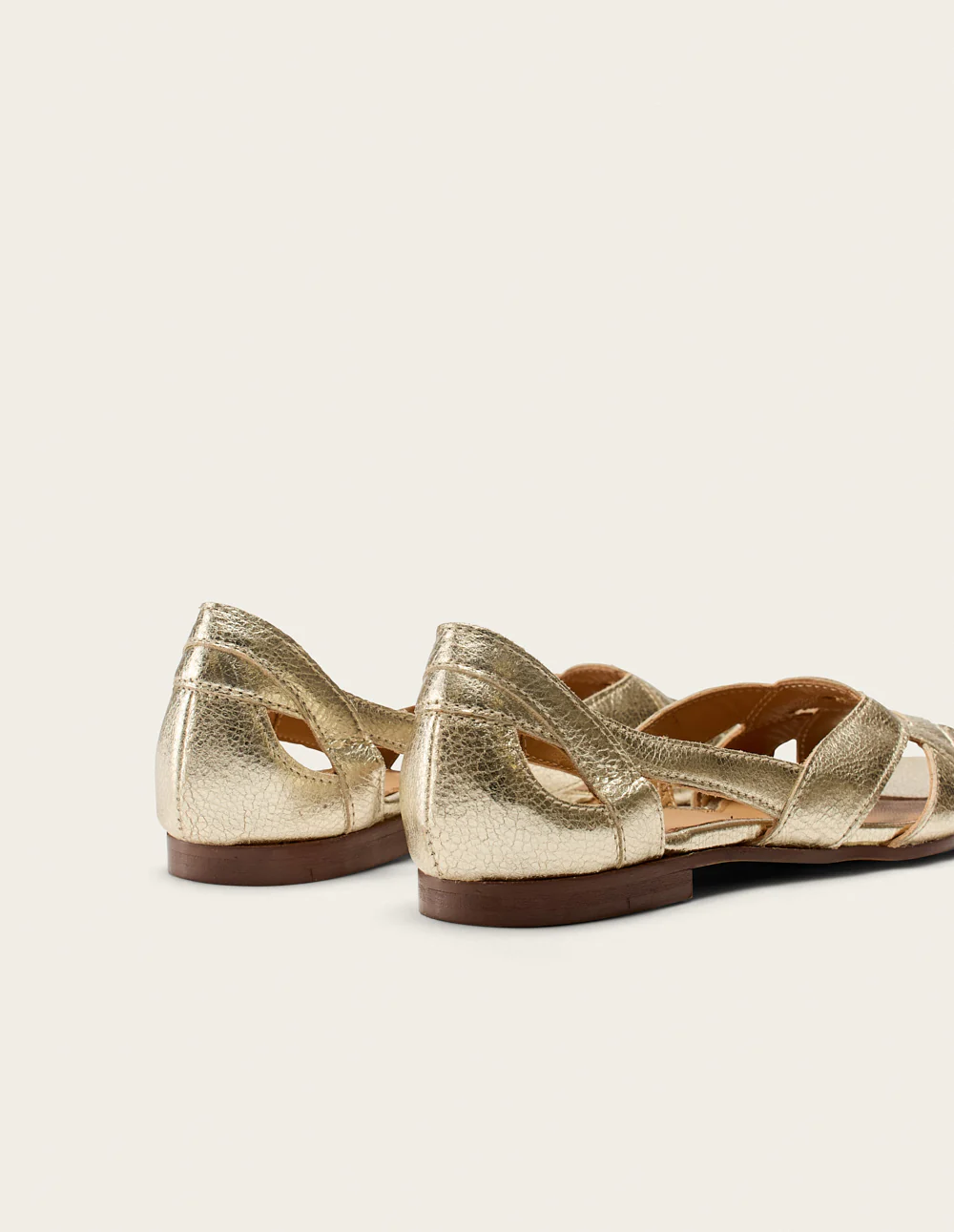 Sandales Clémentine - Cuir grainé champagne - Image 3