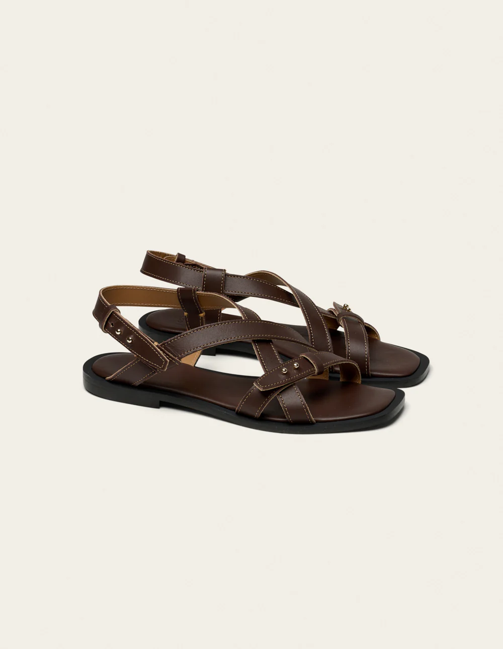 Sandales Dioni - Cuir chocolat - Image 2