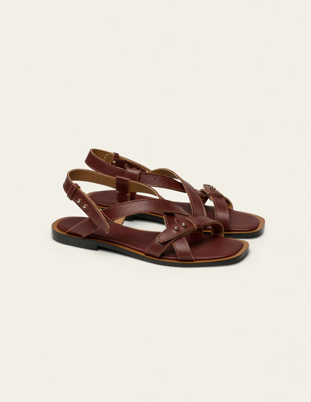 Sandales Dioni - Cuir marron - Image 4