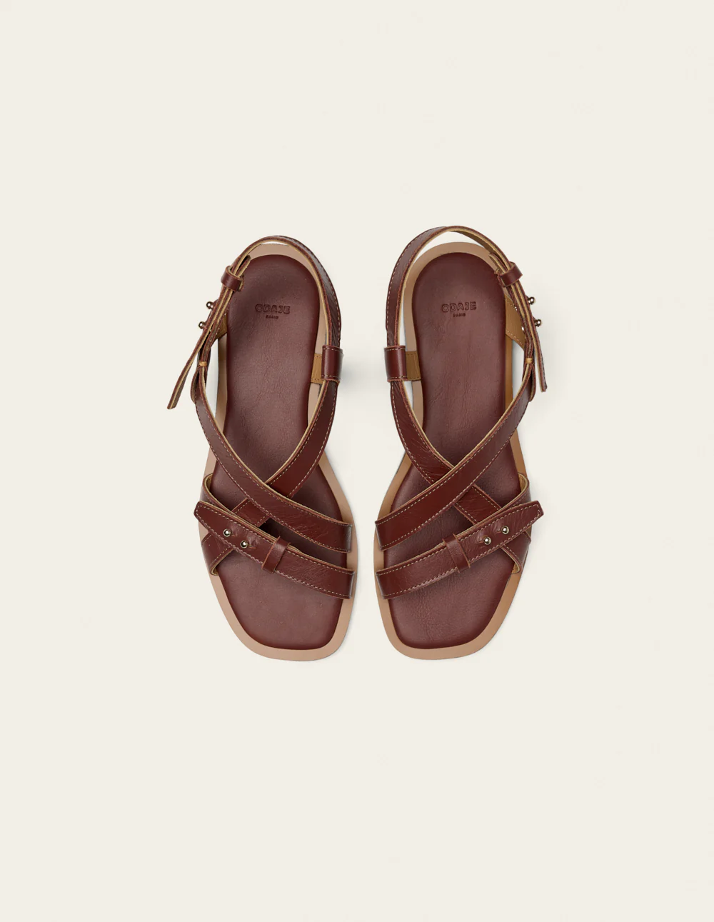 Sandales Dioni - Cuir marron - Image 7