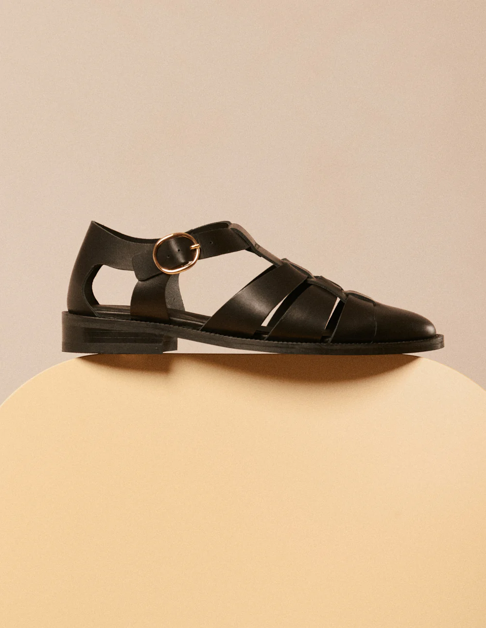 Sandales Inès - Cuir noir - Image 3