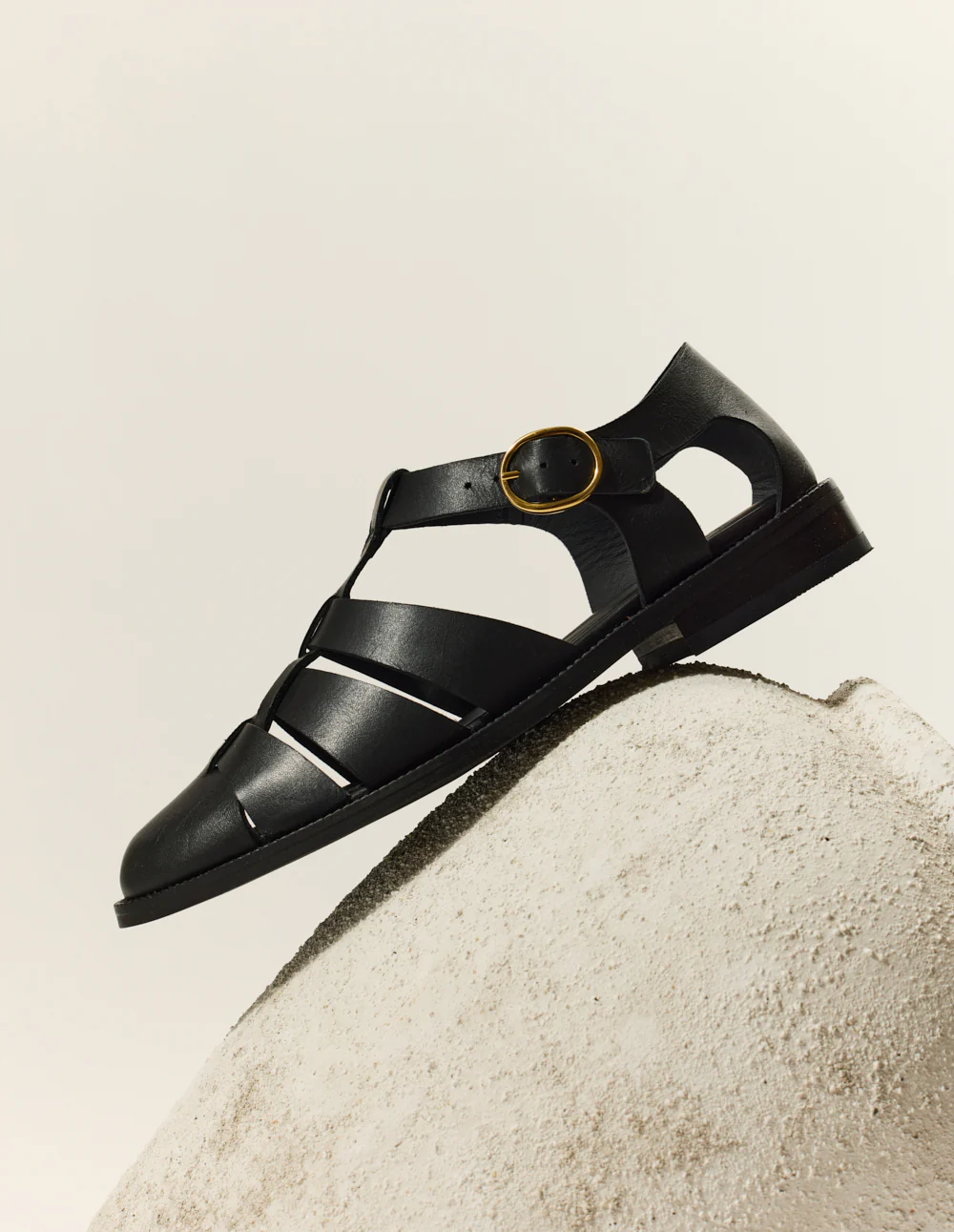 Sandales Inès - Cuir noir - Image 5