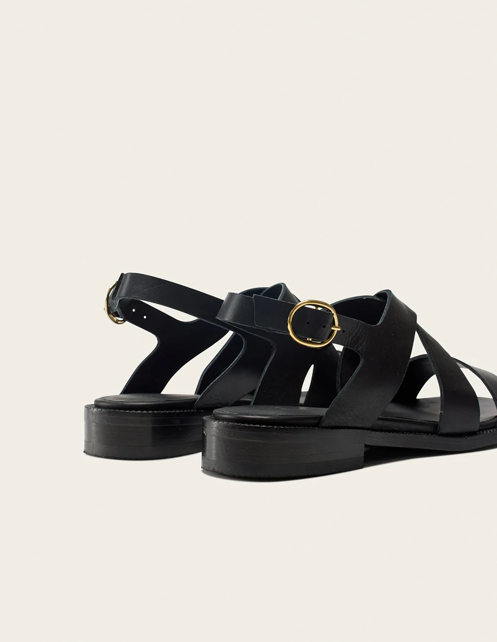 Sandales Iris - Cuir noir - Image 3