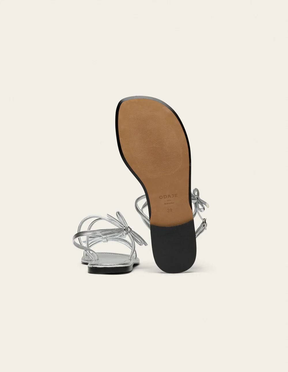 Sandales Nilu - Cuir argenté - Image 6