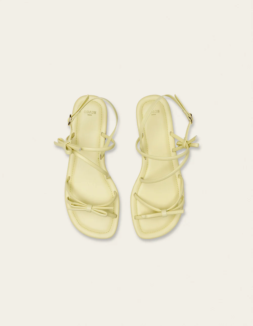 Sandales Nilu - Cuir jaune pastel - Image 6