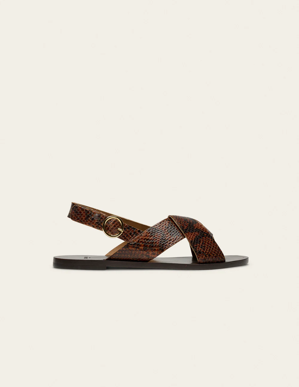 Sandales Paloma - Cuir python marron - Image 2