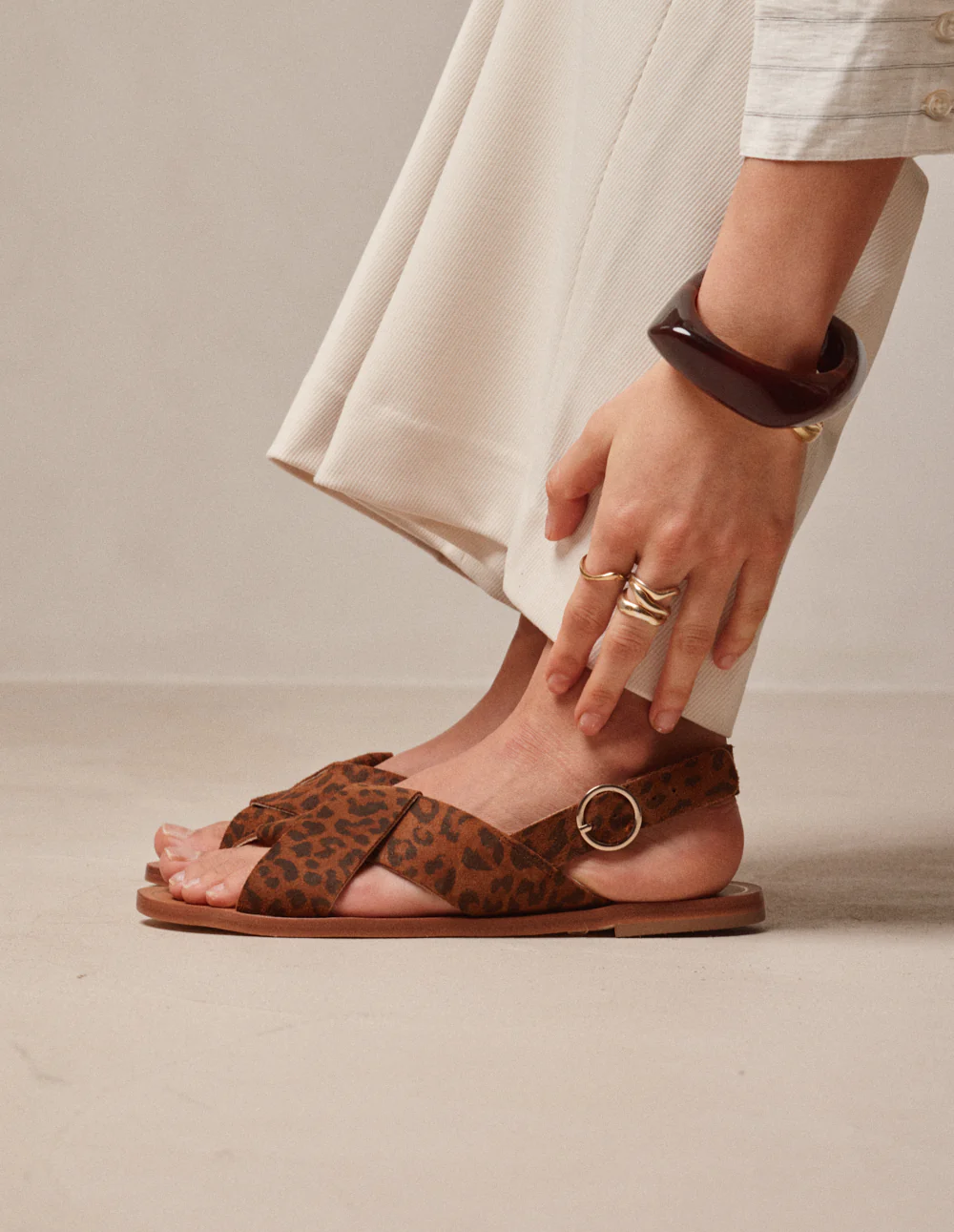 Sandales Paloma - Suède léopard - Image 4