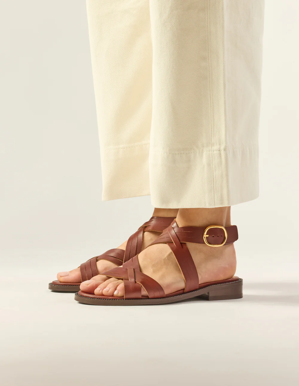 Sandales Pinti - Cuir acajou - Image 2