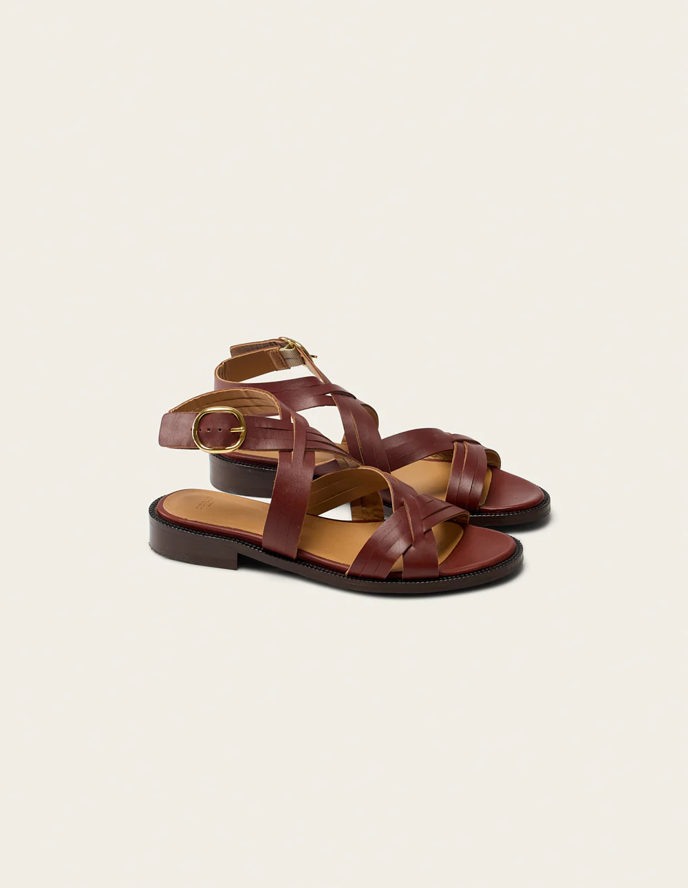 Sandales Pinti - Cuir acajou - Image 3