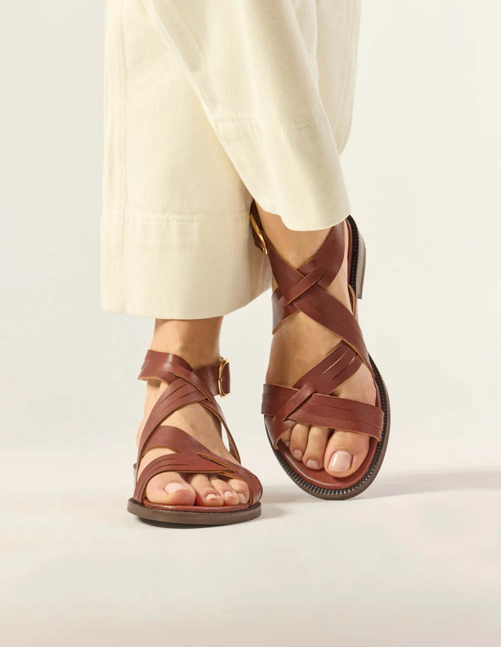 Sandales Pinti - Cuir acajou - Image 5