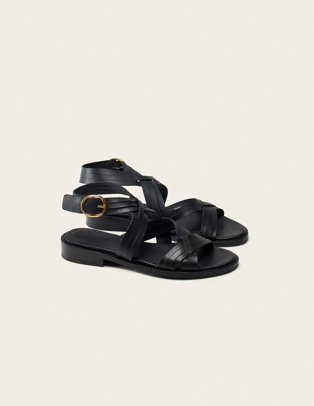 Sandales Pinti - Cuir noir - Image 3