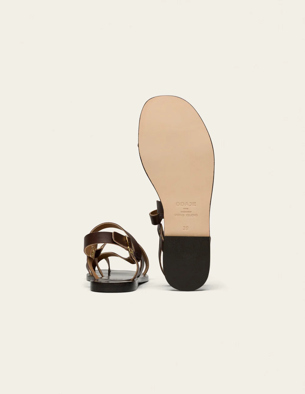 Sandales Siani - Cuir chocolat - Image 7